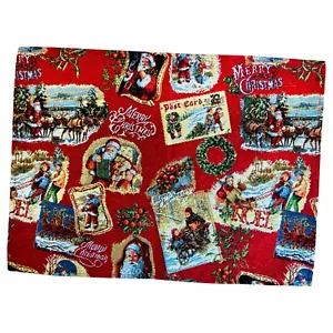 Rote Weihnachtstischsets Weihnachtsmann Wandteppich Gold Tischmatten Urlaub Tischmatten - Bild 1 von 4