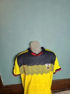 FEF Yellow Ecuador Futbol Soccer Replica Jersey Men's Size Medium M Alextex - Picture 1 of 10