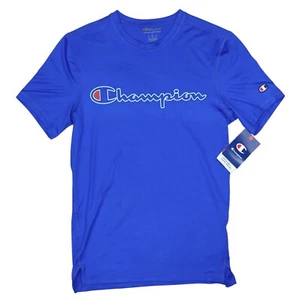 Camiseta deportiva Champion MVP Script cuello redondo manga corta para hombre S nueva con etiquetas azul - Imagen 1 de 2