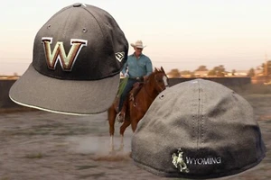University of Wyoming State W Hat Cap cowboys fitted 7 5/8 - Picture 1 of 11
