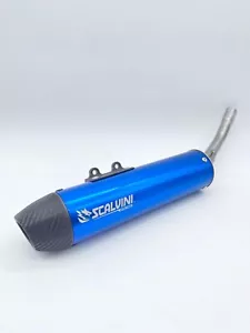 Scalvini Schalldämpfer Endrohr Tm SMR 125/144 2008-2016 Kohlenstoff Blau - Picture 1 of 2
