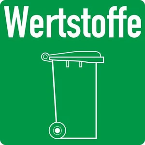 Sticker "Wertstoffe" - 125 x 125 mm - Imagen 1 de 1