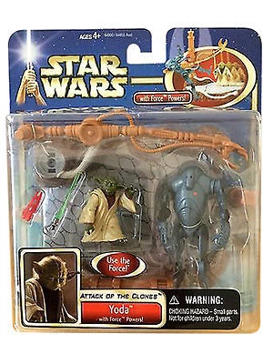 Hasbro Star Wars Attack Of The Clones YodaW/Force Powers Action Figure