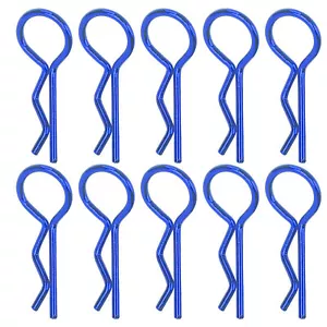 (Green)10Pcs RC Car Shell Clip RShape Metal Body Clips Pins For 1/5 1/6 1/8 - Picture 1 of 27