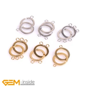 14K Gold Filled Hook Eye Toggle Clasp For Necklace For Jewelry Making Connector - Picture 1 of 40