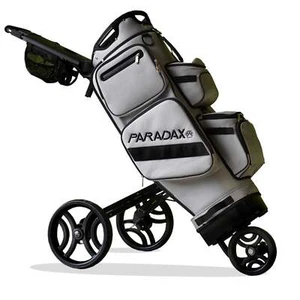 Paradax AI-1 All-In-One Golf Bag with Built-in 3-Wheel Push Cart - Gray | MaxStr - Picture 1 of 27
