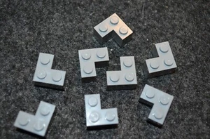 (8) 2x2 Light Gray "L" Standard Brick Bricks ~ Lego ~ NEW ~ Space - Picture 1 of 1