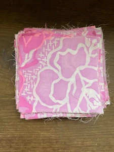 4-inch Imperfect Fabric Squares Pink Blue Purple Green Flowers Floral Quilting - Picture 1 of 19