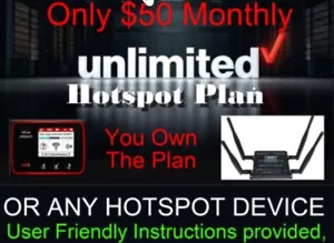 Verizon Original Unlimited Hotspot Plan - 50 USD miesięcznie. - Zdjęcie 1 z 5