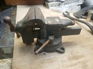 Vintage Littlestown Schraubstock #112 unten drehbar & Amboss 31/2" Backen Made in USA gebraucht - Bild 1 von 15