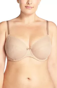 NUEVO SIN ETIQUETAS Sujetador transparente de gamuza Chantelle 32DDD 1471 - Imagen 1 de 1