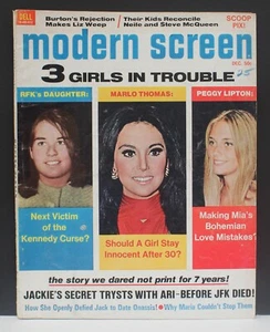 Moden Screen magazine Dec 1970 Marlo Thomas Peggy Lipton Jackie Kathleen Kennedy - Imagen 1 de 4