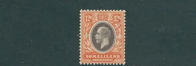 SOMALILAND 1921 KGV portrait (Scott 72 12 annas) VF MH ZX - Image 1 of 1