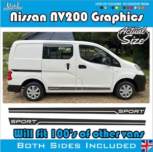 Nissan NV200 E Electric Camper Side Stripes Decals Stickers Van Graphics 009 - Picture 1 of 5