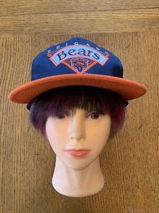 Vintage 90s Team NFL Chicago Bears Snap Back Hat Cap NFL Made In USA NEW - Picture 1 of 10