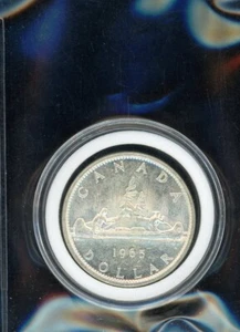 1965 Canadian Silver $1 Dollar Coin Canada - Picture 1 of 2