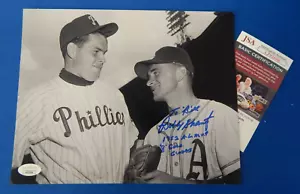 Bobby Shantz Philadelphia Athletics Signed 8x10 Photo w/ Robin Roberts Phillies - Picture 1 of 4
