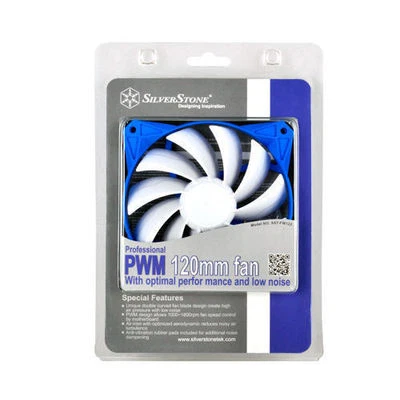 Silverstone FW122 120mm x 120mm x 25mm double curved fan blade PWM Fan, PWM 4Pin - Image 1 of 4