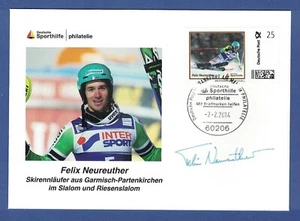 BRD-Beleg 2014, Felix Neureuther-Skirennläufer, Briefmarke Individuell - Bild 1 von 1