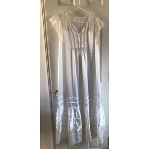 Vtg Eve Stillman Couture New York White Maxi Gown Night Gown Saks Fifth Avenue S - Picture 1 of 10