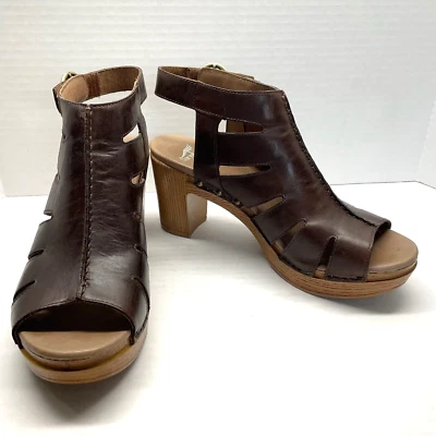 Sandalias de tacón Dansko Nina de cuero marrón para mujer talla EU 40 US 9,5 Foto 1 de 4