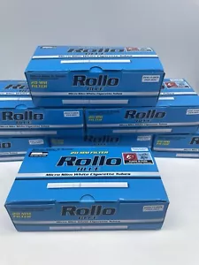 1,200 X Rollo 5.5mm Micro Slim Blue 20mm Filter Tubes. FREE SHIPPING - Picture 1 of 2