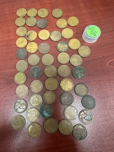 1931-D Lincoln Wheat Cent Lot Of 1 Roll Of 50 Coins VF - Picture 1 of 6