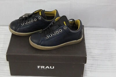Frau Boys' Navy Storm Lace Up Rubber Sole Italian Shoes 7.5 Blue NWB - Image 1 of 4