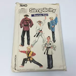 Karate Kid 80s Costume Size S-XL CUT -M chest 25-26 Pattern s7640 Transfer Incl - Picture 1 of 2