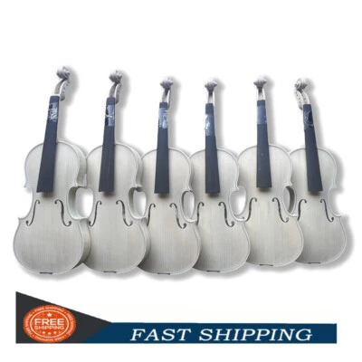 New Unfinished 4/4 Violin One Piece Make of Flame Maple and Spruce By Handmade - Image 1 of 4