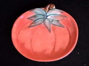 Ancora Italian Art Pottery Red Figural Tomato Embossed Serving Plate Platter - Picture 1 of 4