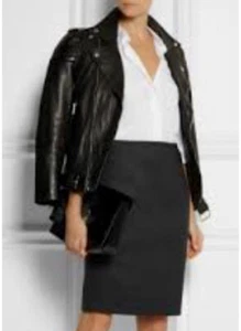 Halston Lifestyle schwarz gefütterter gerader Rock Karriere Business Damengröße 14 neu ohne Etikett! - Bild 1 von 12