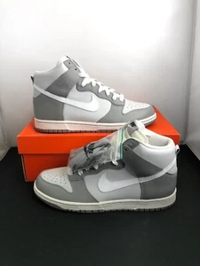 2008 NIKE MENS DUNK HIGH NEUTRAL GREY/WHITE-LIGHT CHARCOAL Sz 11 317982-011 SB - Picture 1 of 9