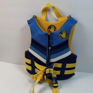 Chaleco salvavidas Body Glove infantil PFD tipo III USCG 33-55 lb azul amarillo juvenil - Imagen 1 de 5