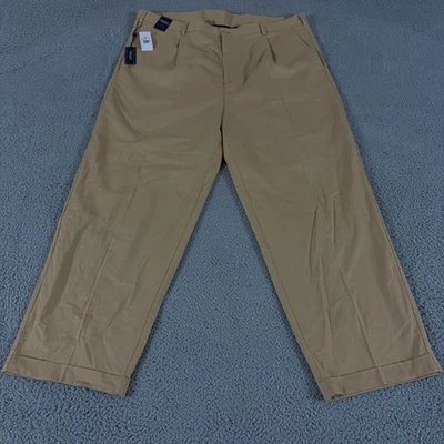 Trust Pantalones Para Hombres 46x30 Tostado Relajado Recto Lino Pantalones Preparación Pantalón Caqui NUEVO Foto 1 de 4