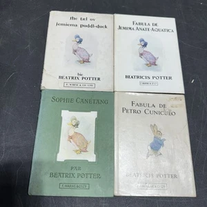 Set mit 4 Beatrix Potter Büchern. Französischer und lateinischer Peter Hase, Pfützenente. - Bild 1 von 18