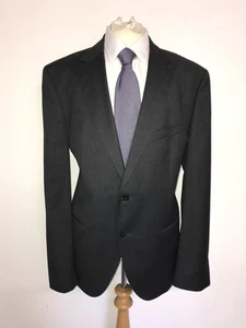 HUGO BOSS - Mens Plain DARK GREY WOOL SUIT - UK 48 Reg - W40 L33 - WORN TWICE - Picture 1 of 12