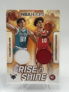 TIDJANE SALAUN/ZACCHARIE RISACHER 2024-25 Panini Hoops Rise ‘n Shine Dual Patch - Picture 1 of 6