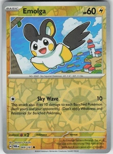 PO-01 Reverse Holo Emolga 069/167 SV06: Twilight Masquerade - Imagen 1 de 1