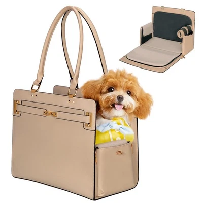 Elegante bolso de viaje 2 en 1 para perros portadores de lados suaves para pequeños... Foto 1 de 4