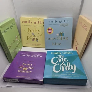 Lot of 6 Emily Giffin AudioBooks CD Audio Books Heart Something Love Baby - Picture 1 of 8