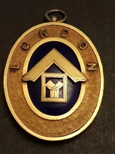 Vintage Early 20th Century Masonic London Grand Rank Gilt Metal Collar Jewel - Picture 1 of 5