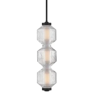 Fredrick Ramond FR41467 Reign 8"W Mini Pendant - Black - Picture 1 of 2
