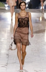 Christian Dior by John Galliano Spring 2006 RTW Dress Look 5 Runway Mesh Corset - Picture 1 of 11