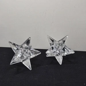 9-Punkt Glas 2 Sterne Kerzenhalter Vintage Briefbeschwerer Celestial MCM Art Gobstopper - Bild 1 von 13