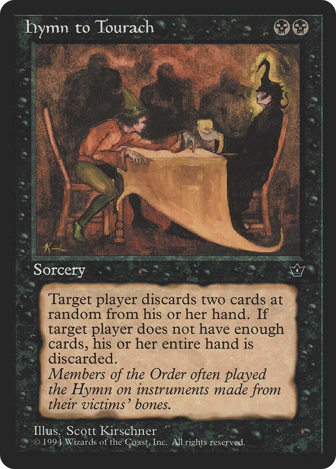 Hymn to Tourach (Kirschner) (HP) Fallen Empires FEM Magic MTG - Image 1 of 1