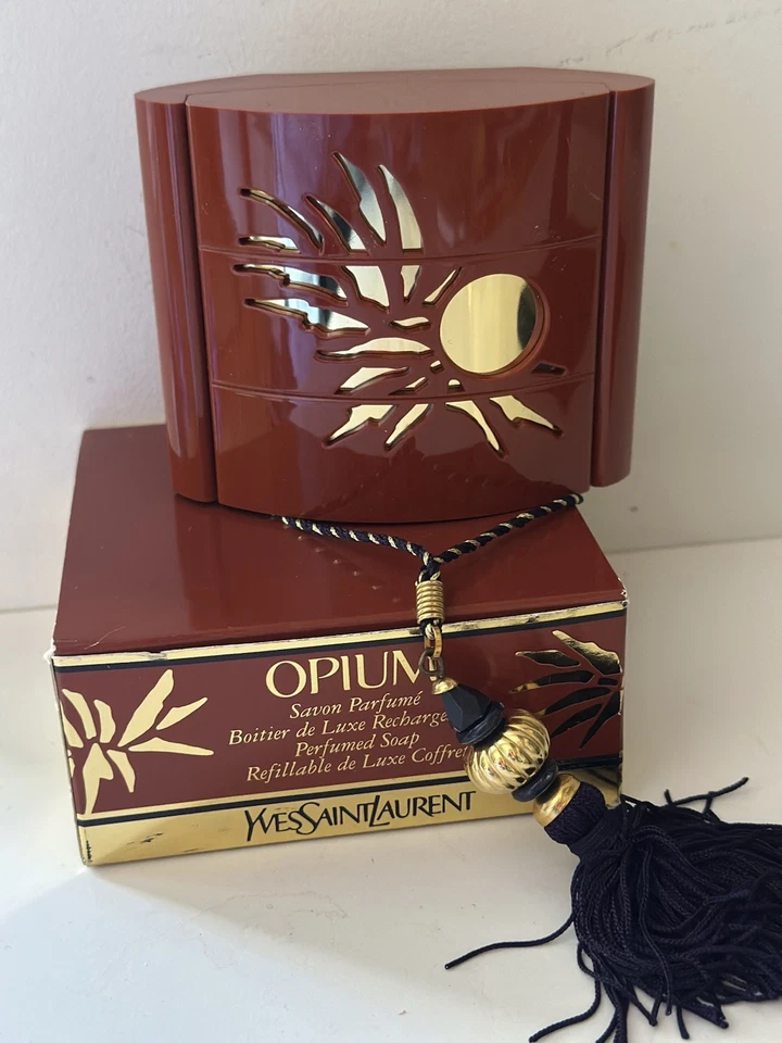 Jabón de Colección Opio Yves Saint Laurent 3.5 OZ SELLADO en Borla Recargable Estuche Caja Foto 1 de 4