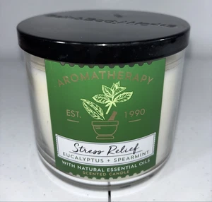 Vela Bath & Body Works aromaterapia alivio del estrés eucalipto menta verde 14,5 oz - Imagen 1 de 8