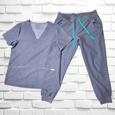 Conjunto Médico FIGS Catarina Top Zamora Pantalones Jogger Mujer Gris Mediano Usado en Excelente Condición Foto 1 de 4