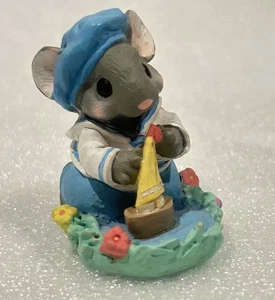 Rare Spring Merry MouseTales Vintage Midwest Importers Boy with Sailboat - Picture 1 of 6